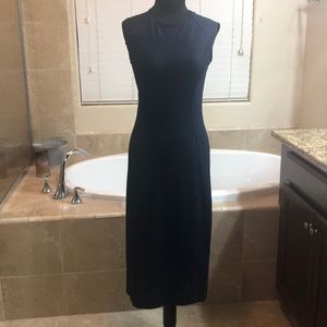 Navy blue fitted dress